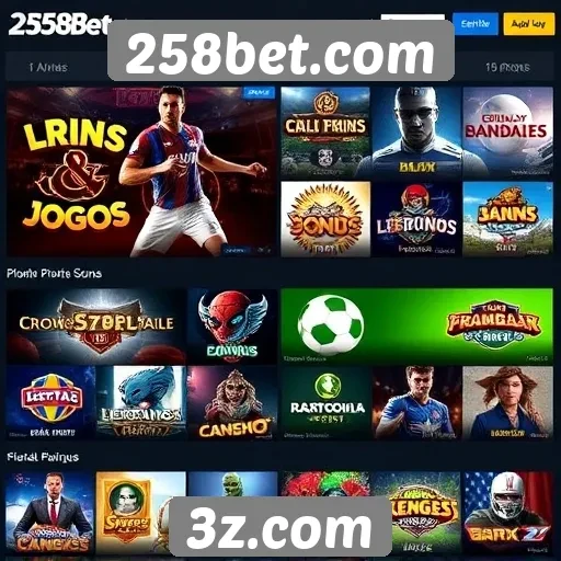Jogos populares disponíveis na plataforma 258bet
