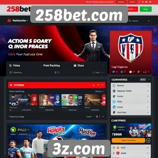Experiência do usuário na navegação do 258bet.com